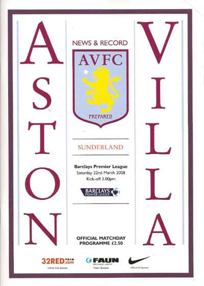 Aston Villa FC v Sunderland FC